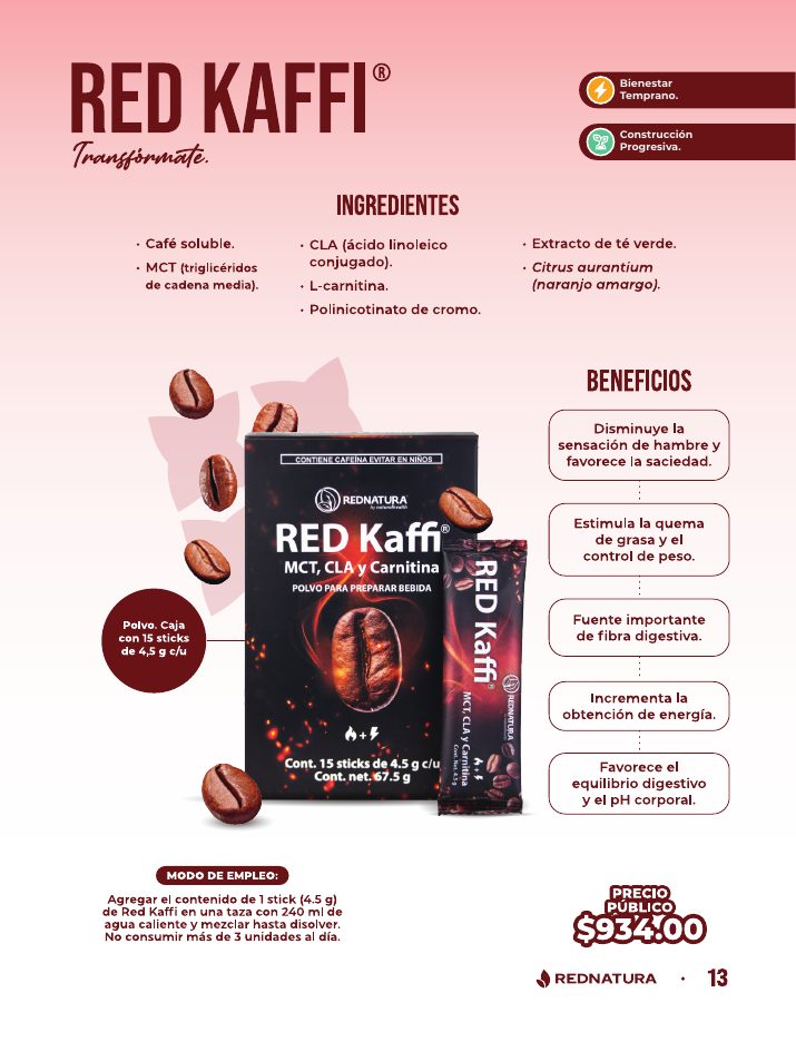 Ficha informativa de RED Kaffi