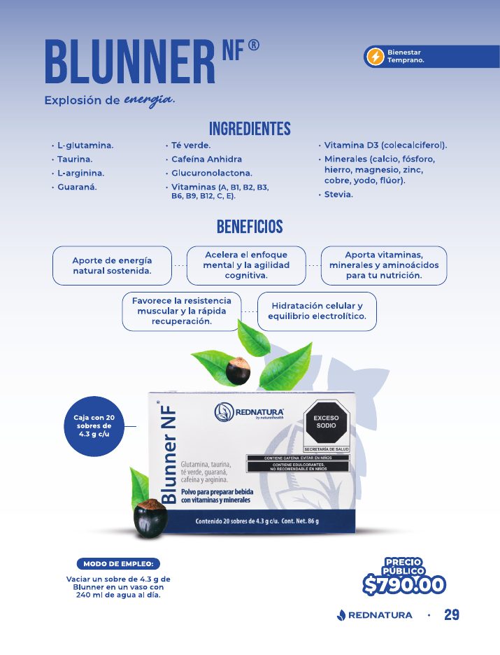 Ficha informativa de Blunner NF