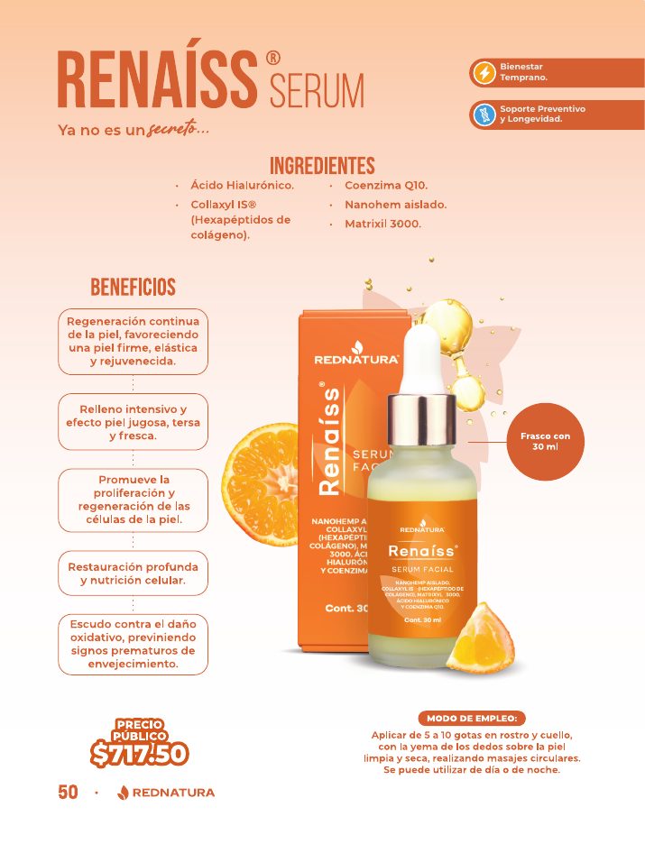 Ficha informativa de Renaiss Serum